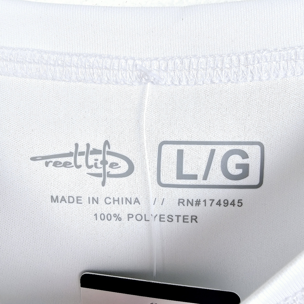 REEL Life White & Blue Jax Beach Shirt NWT - Picture 8 of 8